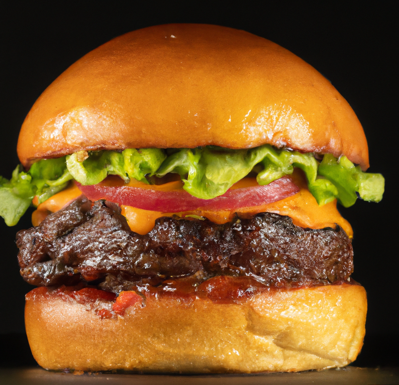 Käse-Burger mit karamellisierten Zwiebeln